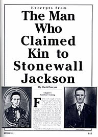 The Man Who Claimed Kin to Stonewall Jackson